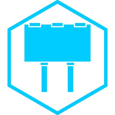 Billboard simgesi vektör illüstrasyonu