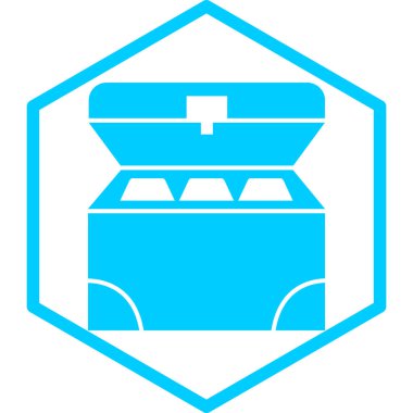 Kutu. Web simgesi basit illüstrasyon