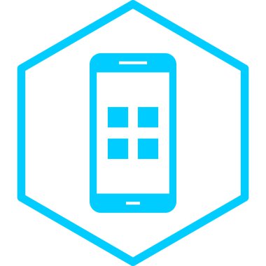 Cep telefonu. Web simgesi basit tasarım