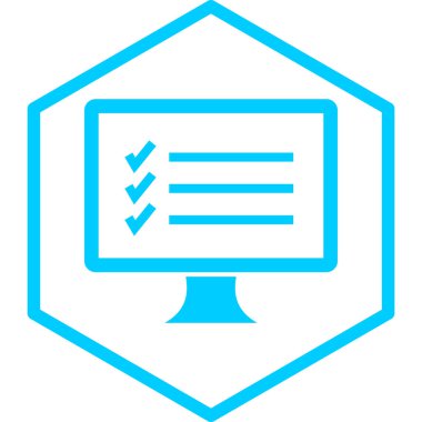 bilgisayar izleme simgesi, vektör illüstrasyonu