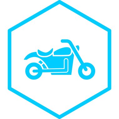 Motorsiklet. Web simgesi basit illüstrasyon