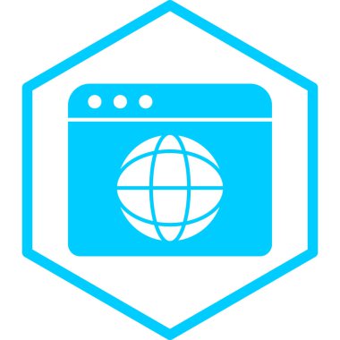 Tarayıcı. Web simgesi basit illüstrasyon