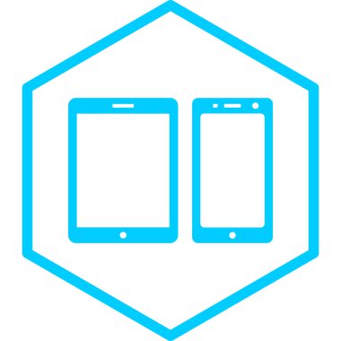 cep telefonu simgesi. tablet vektör illüstrasyonlu akıllı telefon hatları.