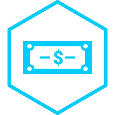 Dolar işareti simgesi, vektör çizimi