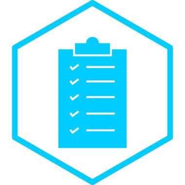 Kontrol listesi. Web simgesi basit tasarım