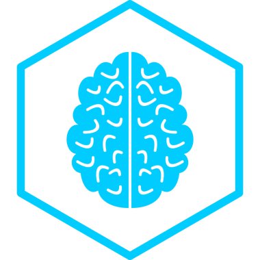 beyin ikonu vektör illüstrasyonu