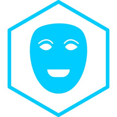 Gülen surat ikonu. vektör illüstrasyonu