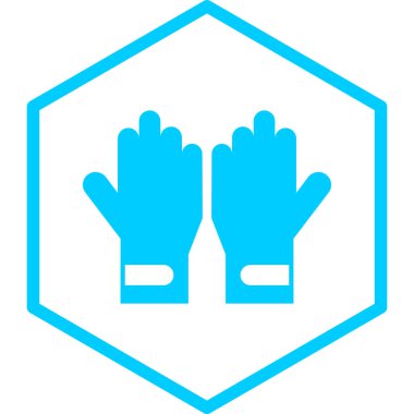 Eldiven simgesi, basit tasarım vektör çizimi