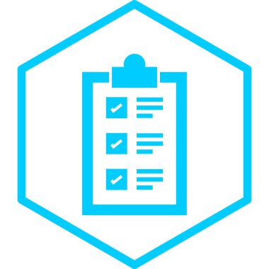 Kontrol listesi. Web simgesi basit illüstrasyon