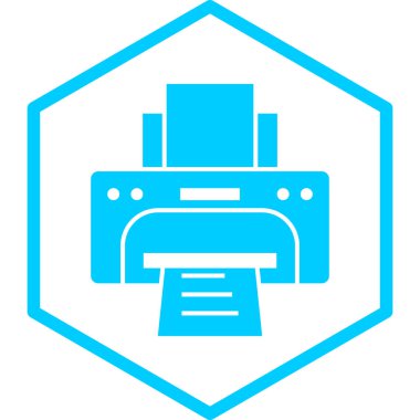 Yazıcı. Web simgesi basit illüstrasyon