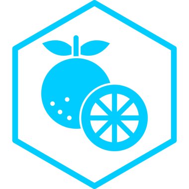 Limon ve meyve simgesinin vektör çizimi