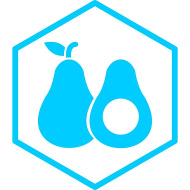 avokado simgesi vektör çizimi