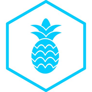 ananas ikonu vektör illüstrasyonu