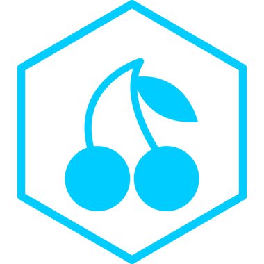 Kiraz. Web simgesi basit illüstrasyon kirazları