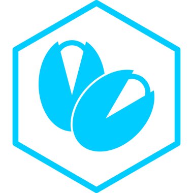 Bir elmasın yuvarlak simgesinin vektör çizimi