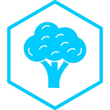 Ağaç simgesinin vektör illüstrasyonu