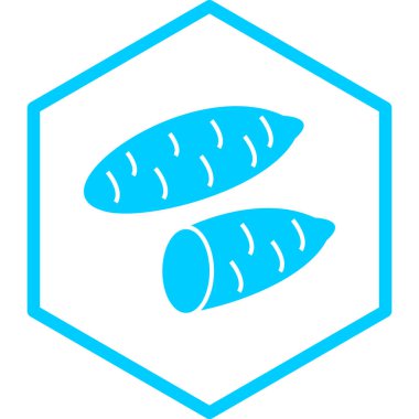 Izgara balık simgesi. Vektör çizim