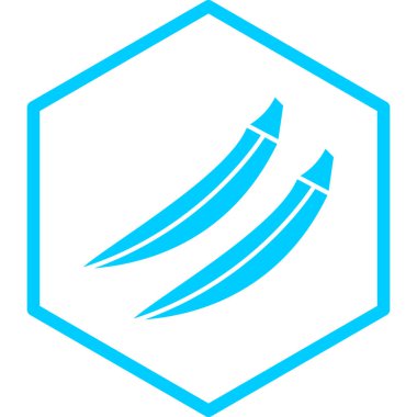 Güzel bir simge ögesinin vektör illüstrasyonu