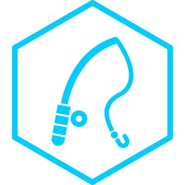 Balıkçılık simgesinin vektör illüstrasyonu