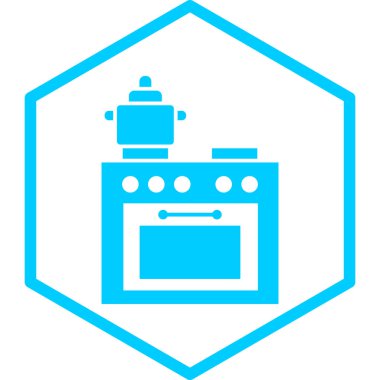 Fırın. Web simgesi basit illüstrasyon