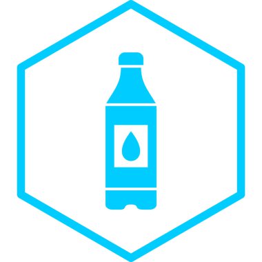 su şişesi simgesi, vektör illüstrasyonu