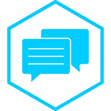 Sohbet simgesi, vektör çizimi