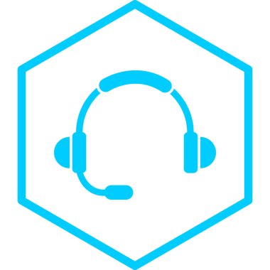 Kulaklık. Web simgesi basit illüstrasyon