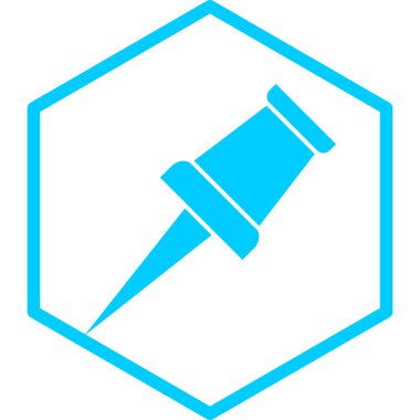 İğne simgesine bas. vektör illüstrasyonu