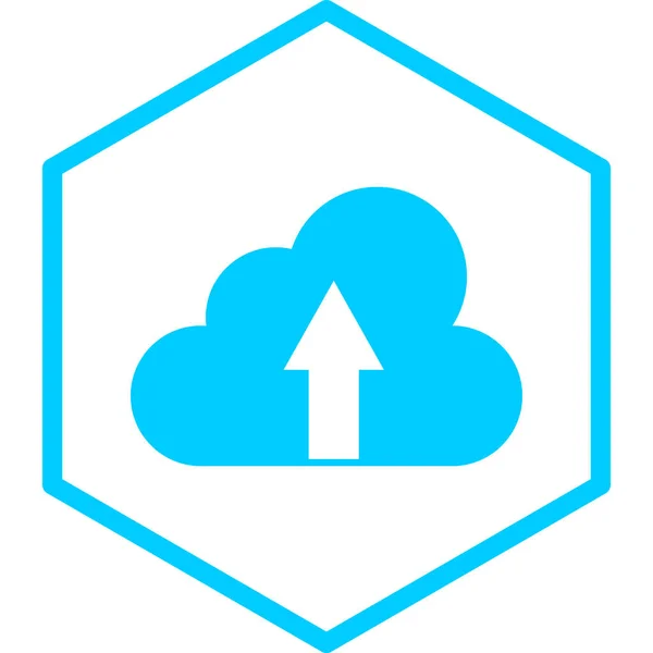 Computación Nube Icono Web — Vector de stock