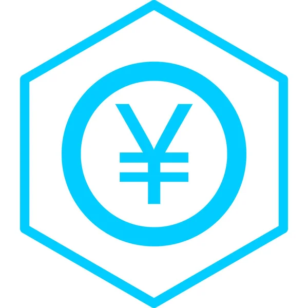 Yen Web Symbol Einfache Illustration — Stockvektor