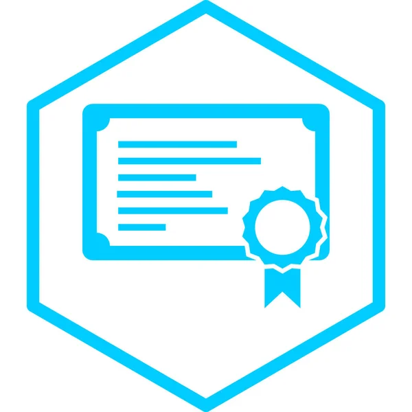 Certificat Icône Web Illustration Simple — Image vectorielle