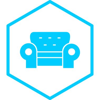 kanepe ikonu vektör illüstrasyonu