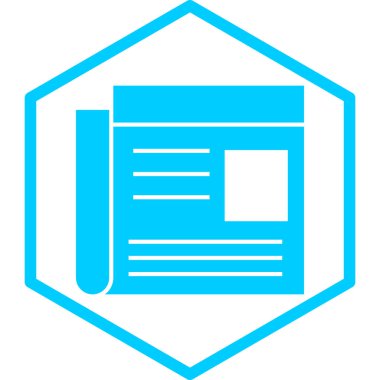 Belge. Web simgesi basit illüstrasyon