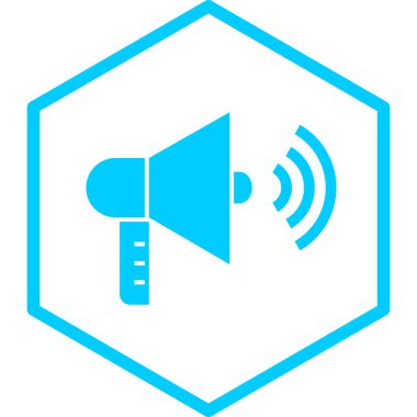 Konuşmacı. Web simgesi basit illüstrasyon