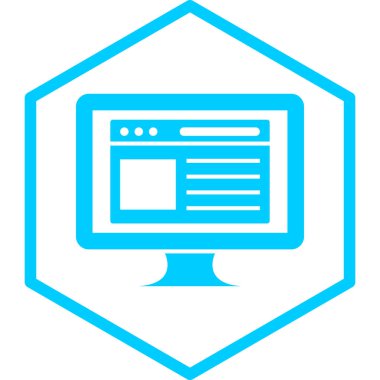 bilgisayar izleme simgesi, vektör illüstrasyonu