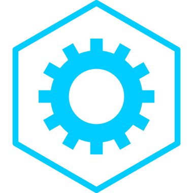 dişli, dişli ikon. Web için vites vektör tasarımının basit çizimi