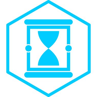 Kum saati. Web simgesi basit illüstrasyon