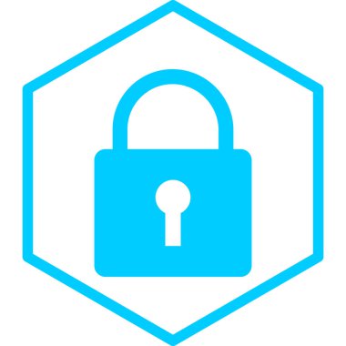 Kilit. Web simgesi basit illüstrasyon