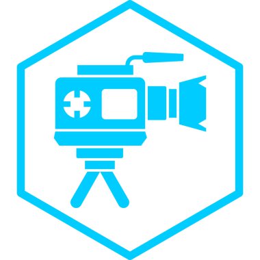 video kamera ikonu vektör illüstrasyonu