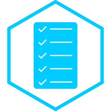 Kontrol listesi. Web simgesi basit tasarım