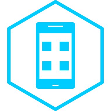 Cep telefonu. Web simgesi basit tasarım