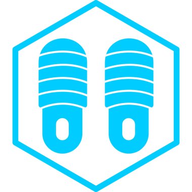 terlik simgesi, vektör illüstrasyonu basit tasarım