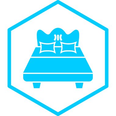 yatak ikonu vektör illüstrasyonu