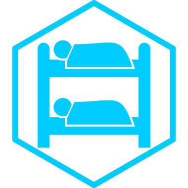 ranza yatak simgesi, vektör illüstrasyonu basit tasarım