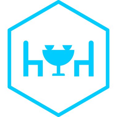 restaturant simgesi, vektör illüstrasyonu basit tasarım