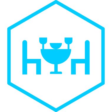 Restoran simgesi, vektör illüstrasyonu