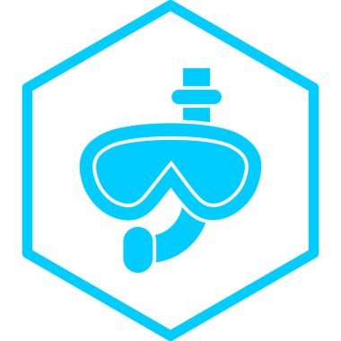 Bir scuba dalgıcı simgesinin vektör çizimi