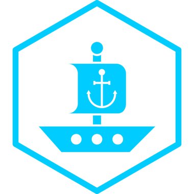 Bir geminin vektör çizimi