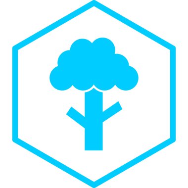 Ağaç. Web simgesi basit illüstrasyon