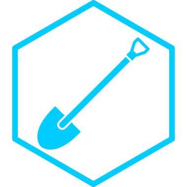 Kürek. Web simgesi basit illüstrasyon